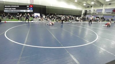 120 lbs Cons. Quarters - Braylee Farr, Tech Fall Elite vs Reanna Spangler, Wichita Training Center