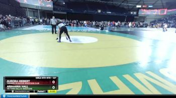 127 lbs Cons. Semi - Aurora Hiebert, Thunder Mountain Wrestling Club vs Arihanna Hall, Tri-Town Bullyz Wrestling