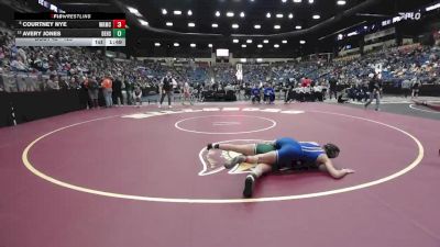 125 lbs Champ. Round 1 - Courtney Nye, Wichita-Kapaun Mt.Carmel Hs vs Avery Jones, DeSoto Hs