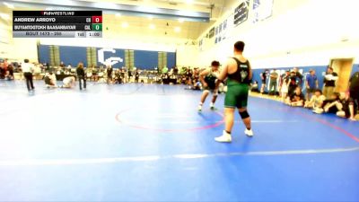285 lbs Quarterfinal - Buyantogtokh Baasanbayar, Silverback Wrestling Club vs Andrew Arroyo, Clovis High