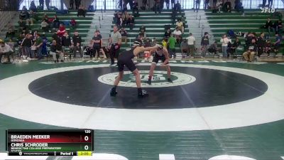 120 lbs Champ. Round 1 - Chris Schroder, Benedictine College Preparatory School vs Braeden Meeker, Gonzaga