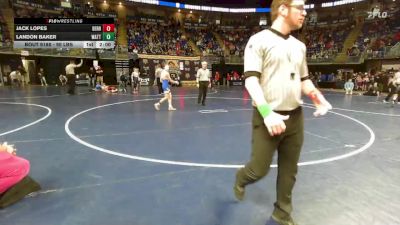 90 lbs Round Of 32 - Jack Lopes, Derry vs Landon Baker, Wattsburg