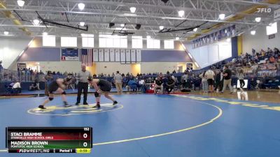 152 lbs 7th Place Match - Madison Brown, Pontotoc High School vs Staci Bramme, Starkville High School Girls