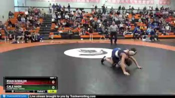 106 lbs Quarterfinal - Cale Nash, Clear Creek-Amana vs Ryan Koehler, Benton Community