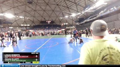 70 lbs Champ. Round 2 - Mason Elliott, Tahoma Jr. Bears Wrestling Club vs Logan Roberts, Enumclaw Yellow Jackets Wrestling Club