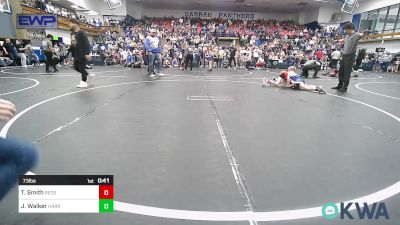 73 lbs Quarterfinal - Tillman Smith, Redskins Wrestling Club vs Jaxon Walker, Harrah Little League Wrestling