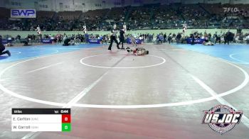 61 lbs Round Of 16 - Emersyn Carlton, Duncan Demon Wrestling vs Woodrow Carroll, Cushing Tigers