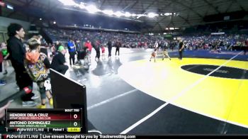 43-45 lbs 2nd Place Match - Hendrix Dela Cruz, Kitsap Ironman Wrestling Club vs Antonio Dominguez, Oak Harbor Wrestling Club