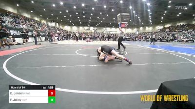 145 lbs Round Of 64 - Darrain Jensen, R.A.W.C. vs Fisher Jolley, Timpanogos Wrestling