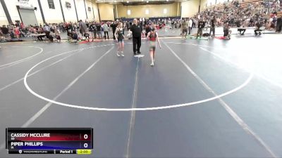 87 lbs Round 1 - Cassidy McClure, SD vs Piper Phillips, IA