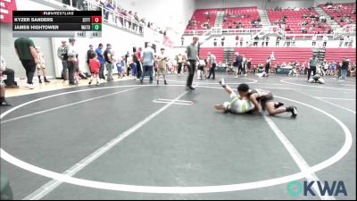 76 lbs Consi Of 8 #1 - Kyzer Sanders, Standfast vs James Hightower, Watonga Youth Wrestling