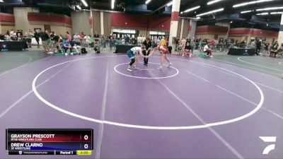 150 lbs Cons. Round 2 - Grayson Prescott, Ryse Wrestling Club vs Drew Clarno, 3F Wrestling