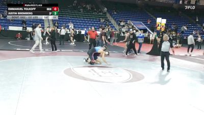 157 lbs Consi Of 16 #1 - Emmanuel Tolkoff, Brookline vs Justin Bremberg, Saugus/Peabody