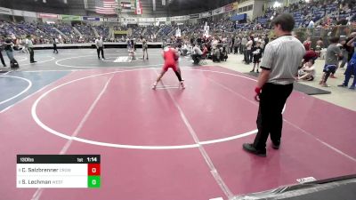 130 lbs Round Of 16 - Cooper Salzbrenner, Crowley County vs Stran Lechman, West Grand