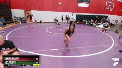 100 lbs Round 7 (8 Team) - Lillian Zapata, Spartan Mat Club vs Lily Briggs, Kansas Silver