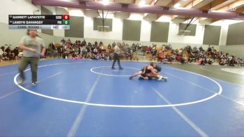 Boys 122 lbs Cons. Round 1 - Landyn Savangsy, Pleasant Valley Boys vs Garrett Lafayette, Corning Boys