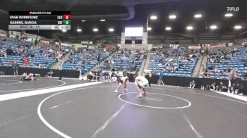 141 lbs Champ. Round 2 - Gabriel Garcia, Wayland Baptist (Texas) vs Evan Rodriguez, Cowley College