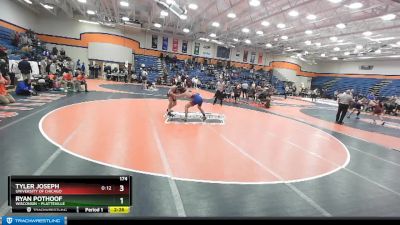 174 lbs Cons. Round 4 - Tyler Joseph, University Of Chicago vs Ryan Pothoof, Wisconsin - Platteville