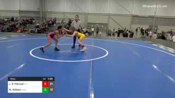 75 lbs Prelims - Jordan Seely-Manual, New Mexico vs McKenna Wilson, OK Supergirls Blue