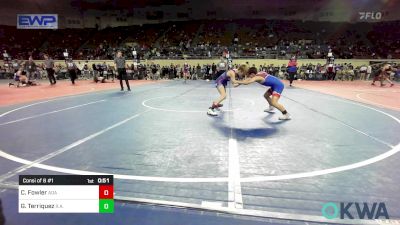 86 lbs Consi Of 8 #1 - Colby Fowler, Ada Youth Wrestling vs Gabe Terriquez, R.a.w.
