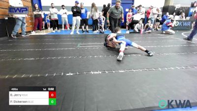 49 lbs Round Of 16 - Brooks Jerry, Rough Riders vs Preslie Dickerson, Blue Devil Wrestling