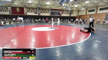 157 lbs Quarterfinal - Quinten Maldanado, Delta College vs Talan Lomeli, Shasta College