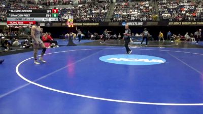 165 lbs Semifinal - Tanner Gerber, Wis.-La Crosse vs Brayden Peet, Wis.-Whitewater
