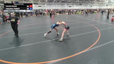 115 lbs Quarterfinal - Hailee Moder, Unattached vs AnaLeigh Tierney, Unattached