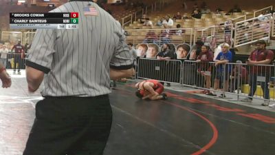 157 2A Cons. Round 1 - Charly Sainteus, North Miami vs BROOKS COWAN, Northeast Senior