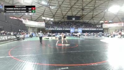 Girls 2A 130 lbs Quarterfinal - Alexandra Estrada Rangel, Ephrata (Girls) vs Jazmine Botello Lopez, Toppenish (Girls)