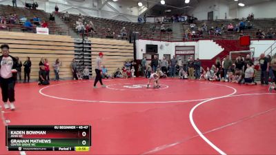 45-47 lbs Round 2 - Kaden Bowman, Avon WC vs Graham Mathews, Center Grove WC