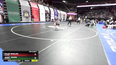 100 Class 1 lbs Champ. Round 1 - Kylee Whalan, Clinton vs Avery Adams, Centralia