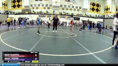 102 lbs Champ. Round 2 - Noah Plahitko, Roncalli Wrestling Foundation vs Brody Weimer, Contenders Wrestling Academy