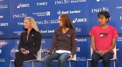 Flanagan, McGregor, and Perez Field Questions 2010 NYC Marathon Press Conference.