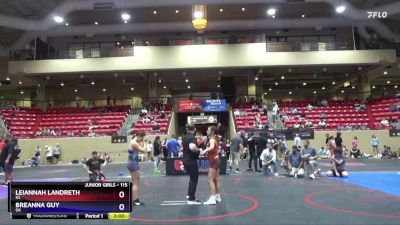 115 lbs Semifinal - Leiannah Landreth, KS vs Breanna Guy, OK