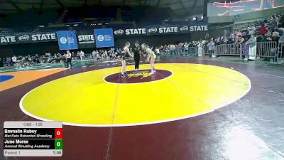 108 lbs Champ. Rd Of 16 - Emmalin Rubey, Mat Rats Rebooted Wrestling vs June Morse, Ascend Wrestling Academy