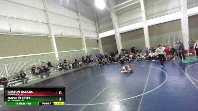 87 lbs Round 3 (4 Team) - Maisie Elliott, Mat Demons vs Boston Backus, Utah Black