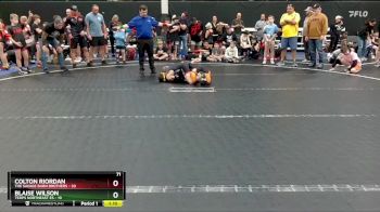 88 lbs Round 6 (8 Team) - Colton Riordan, The Savage Barn Brothers vs Blaise Wilson, Terps Northeast ES