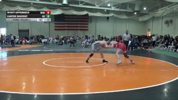 157 lbs Cons. Round 5 - Wyatt Opferbeck, Muskingum vs Carter Shupert, Averett