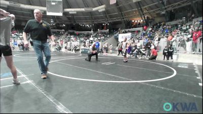 80 lbs Round Of 16 - Hunter Telles, Talihina Youth Wrestling Club vs Zamaree Washington, Del City Little League Wrestling