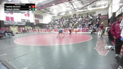 145 lbs Cons. Round 3 - Sophia Delgado, Walnut vs Marley Zepeda, Costa Mesa