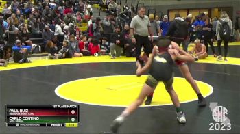 100 lbs 1st Place Match - Paul Ruiz, Redwave Wrestling vs Carlo Contino, Alta Sierra