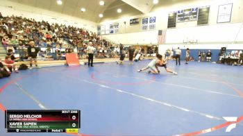 175 lbs Champ. Round 2 - Xavier Sapien, Villa Park High School Wrestli vs Sergio Melchor, La Sierra High School