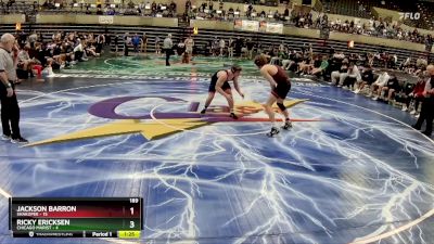 189 lbs Finals (8 Team) - Ricky Ericksen, Chicago Marist vs Jackson Barron, Shakopee