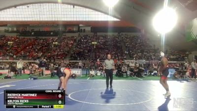 3A 170 lbs Cons. Round 1 - Kelton Ricks, South Fremont vs Patryck Martinez, American Falls