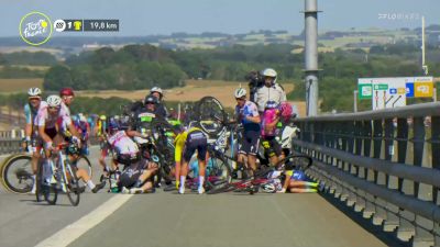 Yellow Jersey Yves Lampaert Crashes On Great Belt Bridge In Stage 2 Of 2022 Tour De France
