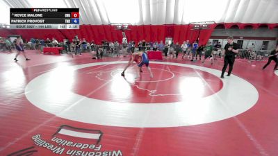 144 lbs Cons. Quarters - Royce Malone, Contenders Wrestling Academy vs Patrick Provost, Team Missouri Select