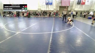 50 lbs Quarterfinal - Cutler Hone, Iron County Wrestling Academy vs Ridge Christoffersen, Bear River