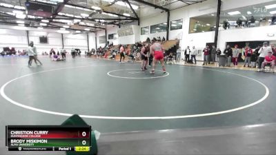 285 lbs Cons. Semi - Christion Curry, Huntingdon College vs Brody Miskimon, Alma University