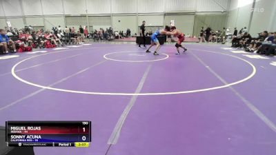 190 lbs Quarters & 1st Wb (16 Team) - Miguel Rojas, Indiana vs Sonny Acuna, California Red